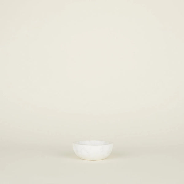 SIMPLE MARBLE BOWL - MEDIUM - WHITE