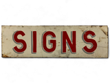 Hand Painted Metal "Signs" Sign