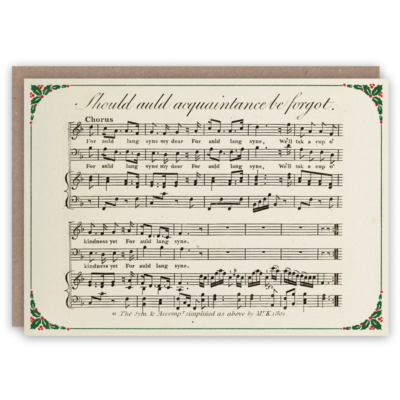 Auld Lang Syne Christmas card