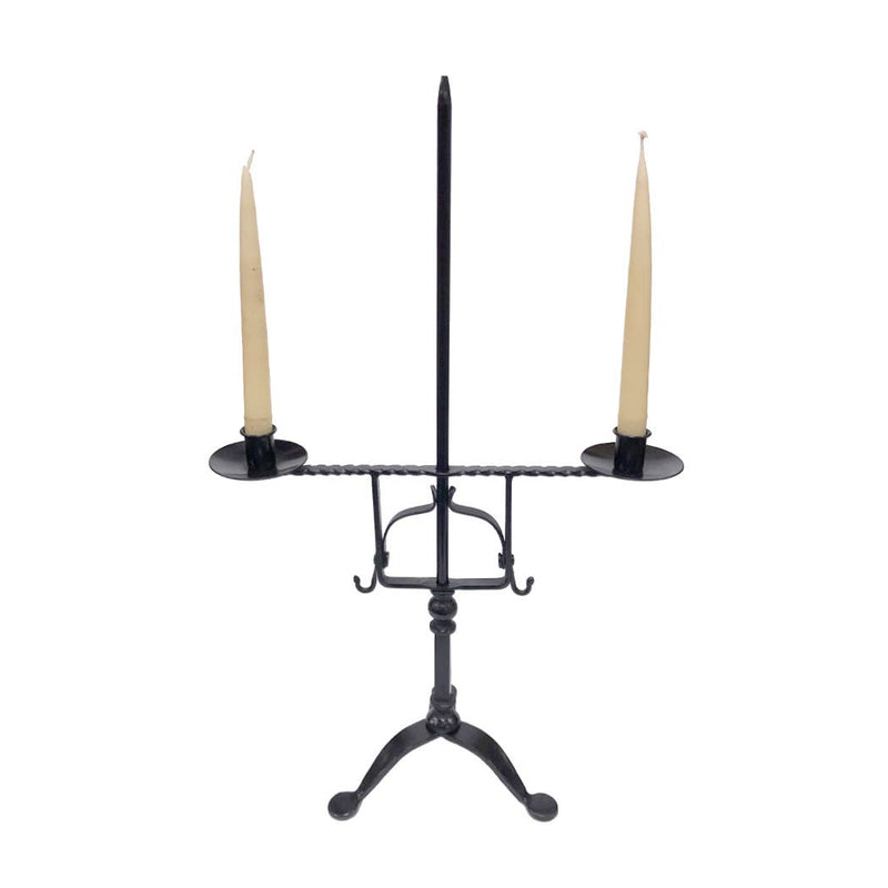 Adjustable Wrought Iron Double Candle Holder