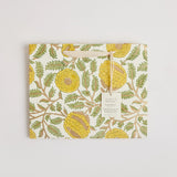 Block Print Gift Bag, Yellow Flower, Medium