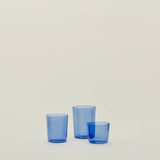 ESSENTIAL GLASSWARE - SET OF 4, BLUE - MEDIUM