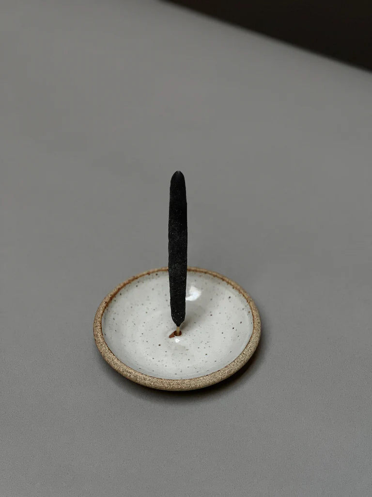 Stoneware Incense Holder, White