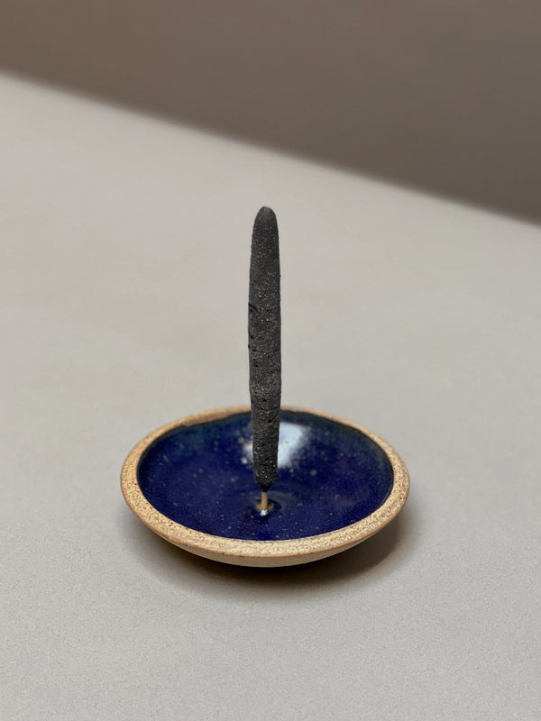 Stoneware Incense Holder, Blue