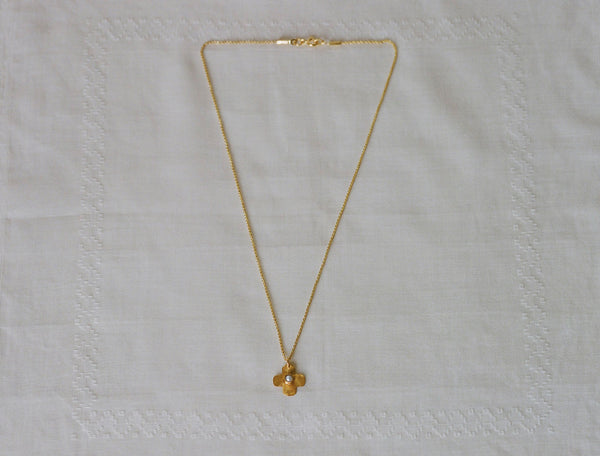 Jour Pearl Cross Necklace