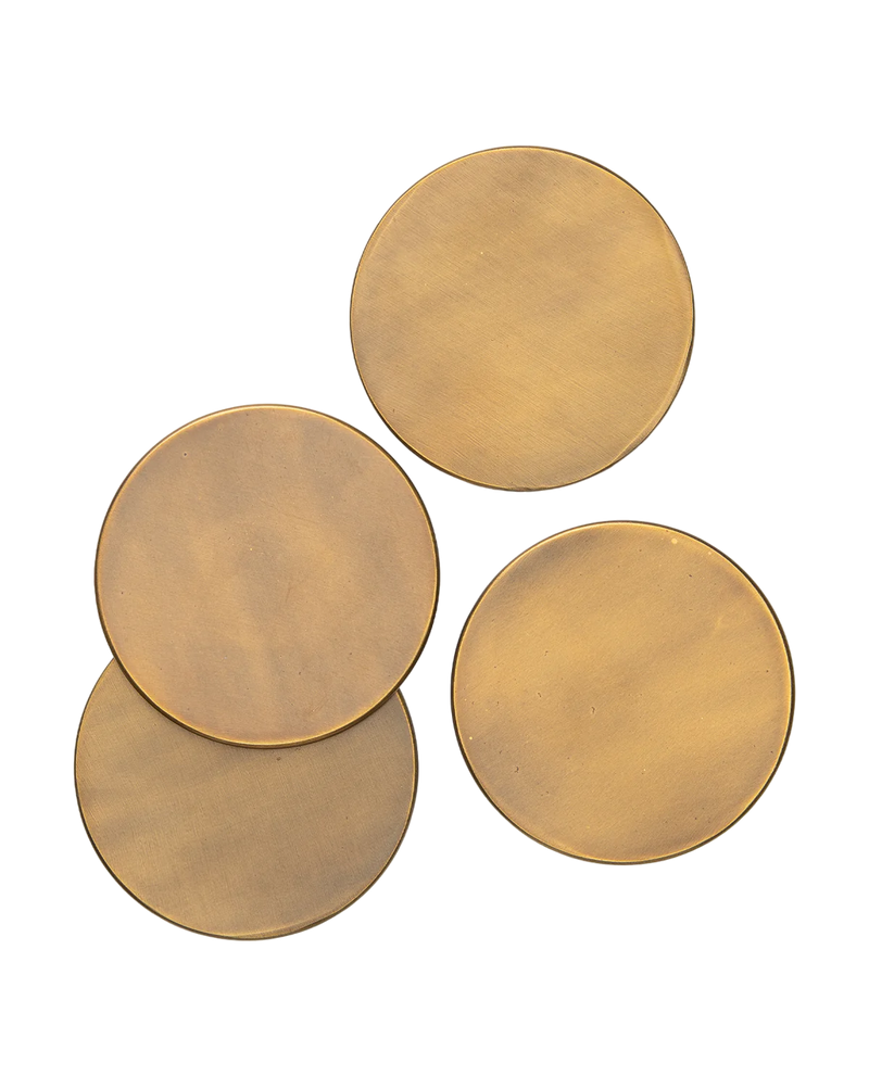 Brass Coasters, Set of 4