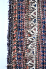 Antique Afghan Beluch Rug, Brown / Pink / Blue