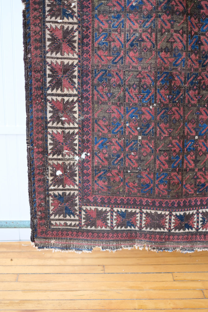 Antique Turkish Rug, Burgundy