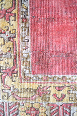 Antique Turkish Prayer Rug, Red / Persimmon