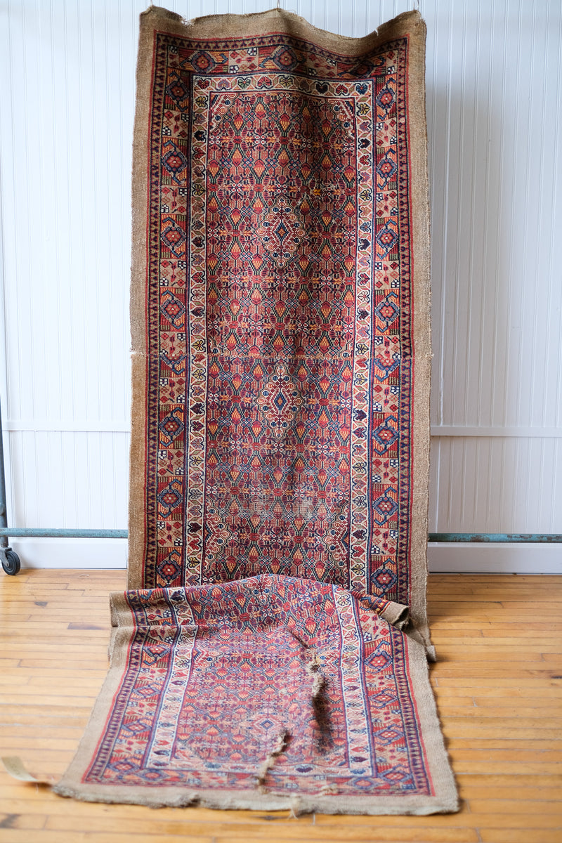 Antique Kurdish Runner Rug