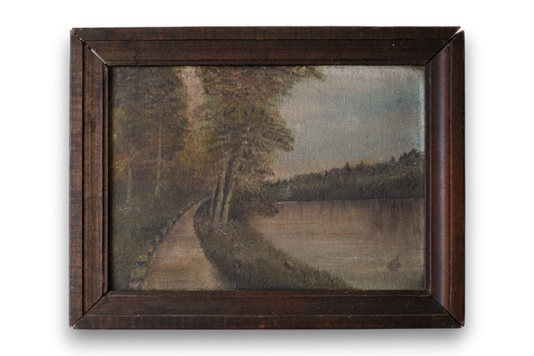 Oil Landscape on Board by J.R. Wolsieffe