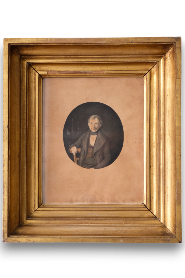 18th c. Gold Gilt Framed Portrait