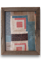 Wood Framed Log Cabin Quilt Block