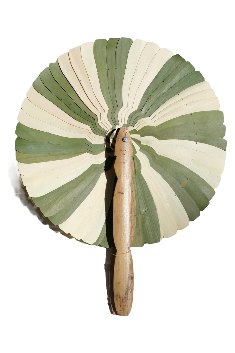 Cambodian Hand Fan, Green