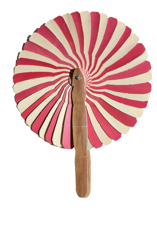 Cambodian Hand Fan, Red