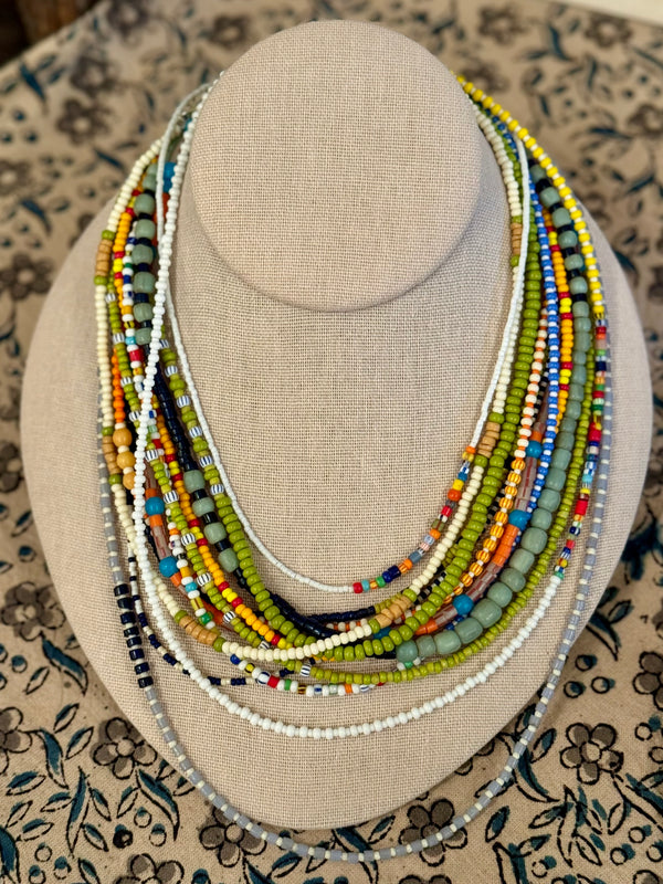 Nancy Melet Antique Beaded Necklace