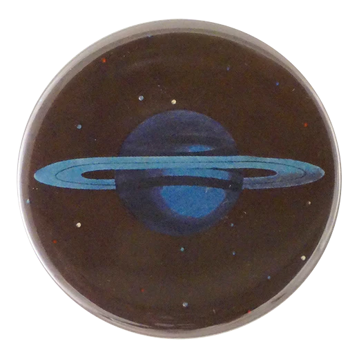 Blue Saturn Planet Pocket Mirror