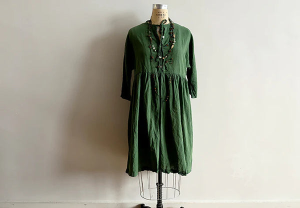 Olive Green Tie Dress