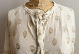 Paisley Cream Tie Peasant Dress