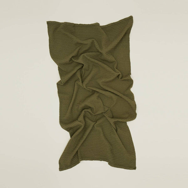 SIMPLE WAFFLE HAND TOWELS - OLIVE