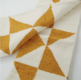 Patchwork Sun Gold/Cream - Handwoven Western Throw Blanket