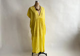 Lemon Long V Dress