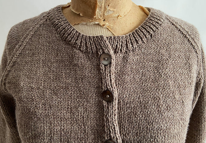 Hand Knit Cardigan, Camel