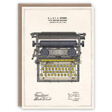 Typewriter greeting card