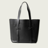 Leather Medium Tote Bag: Tan