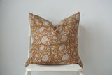 Mustard Flower Block Print Pillow