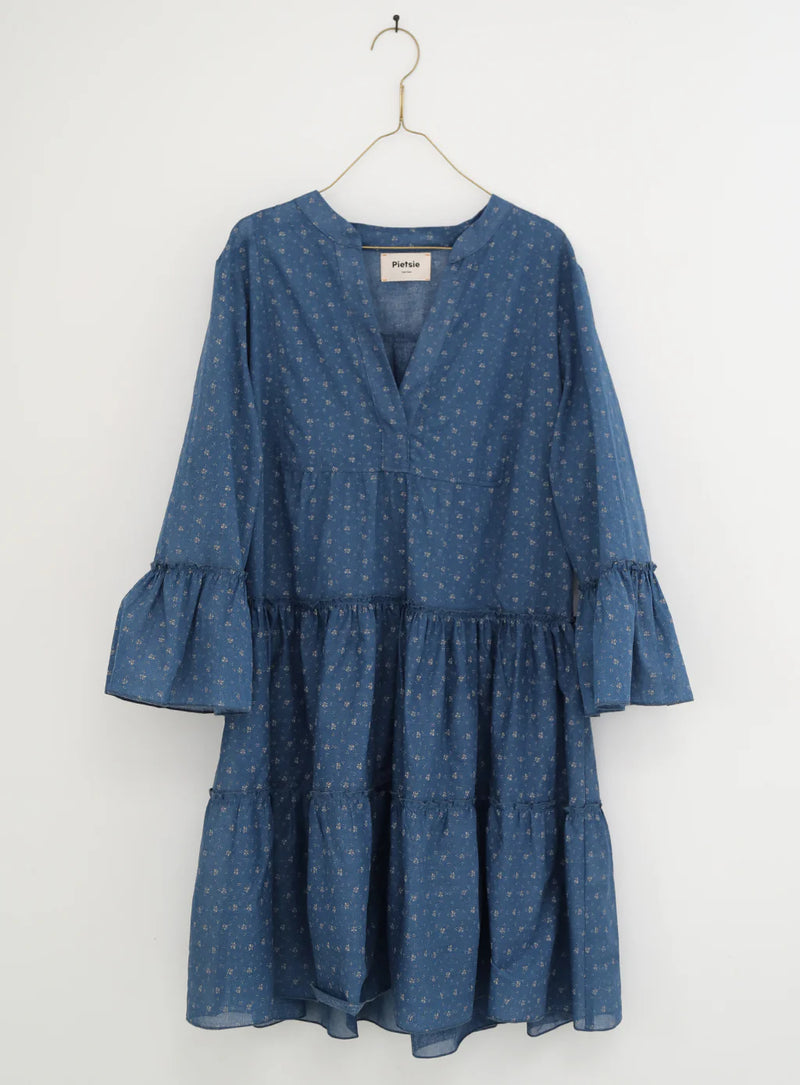 Petra Dress, Indigo Calico