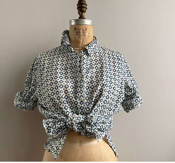 Tiny Diamond Button Down Shirt